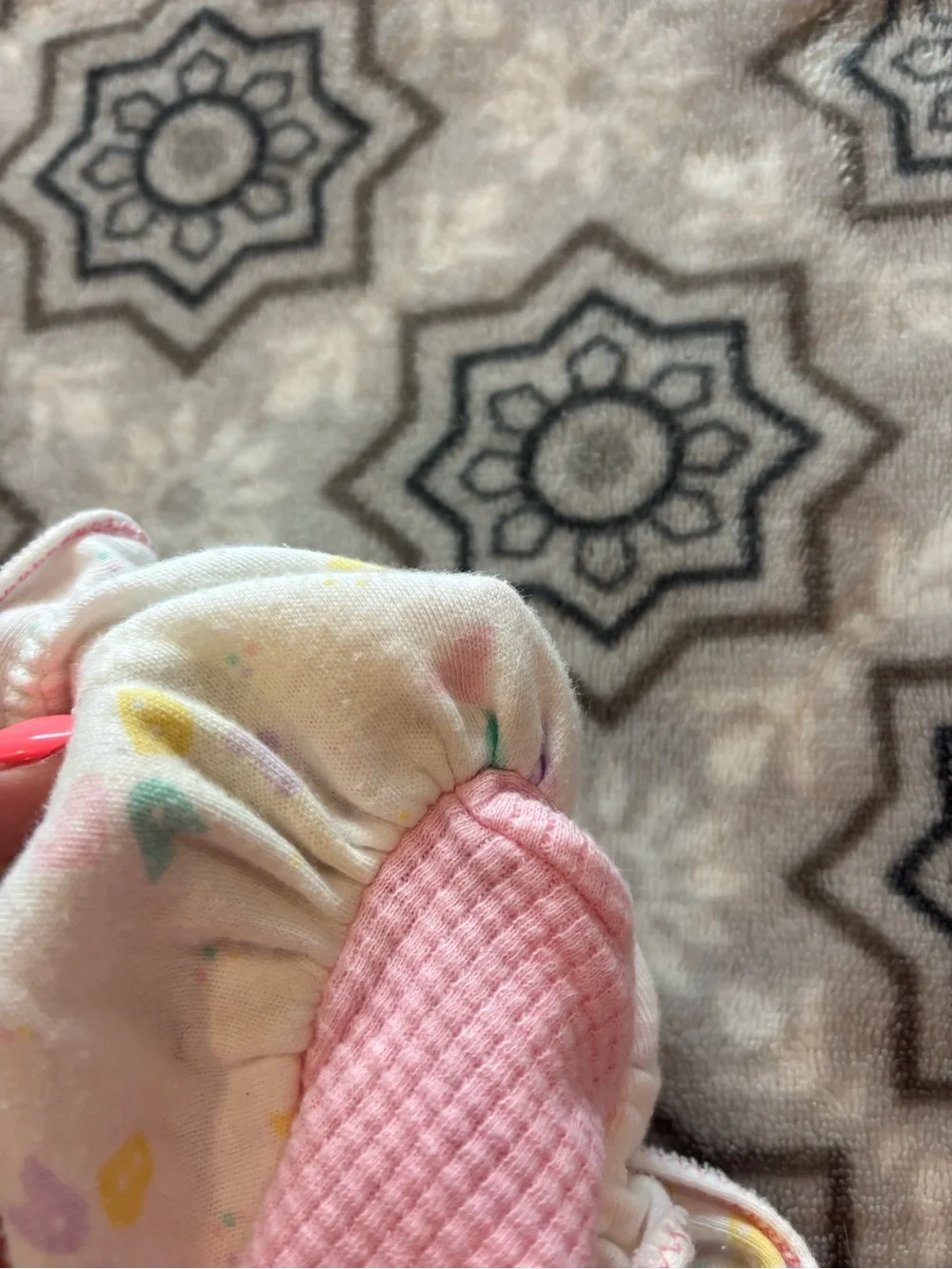 Vintage Carter’s 9 Month Pink Waffle Knit Romper